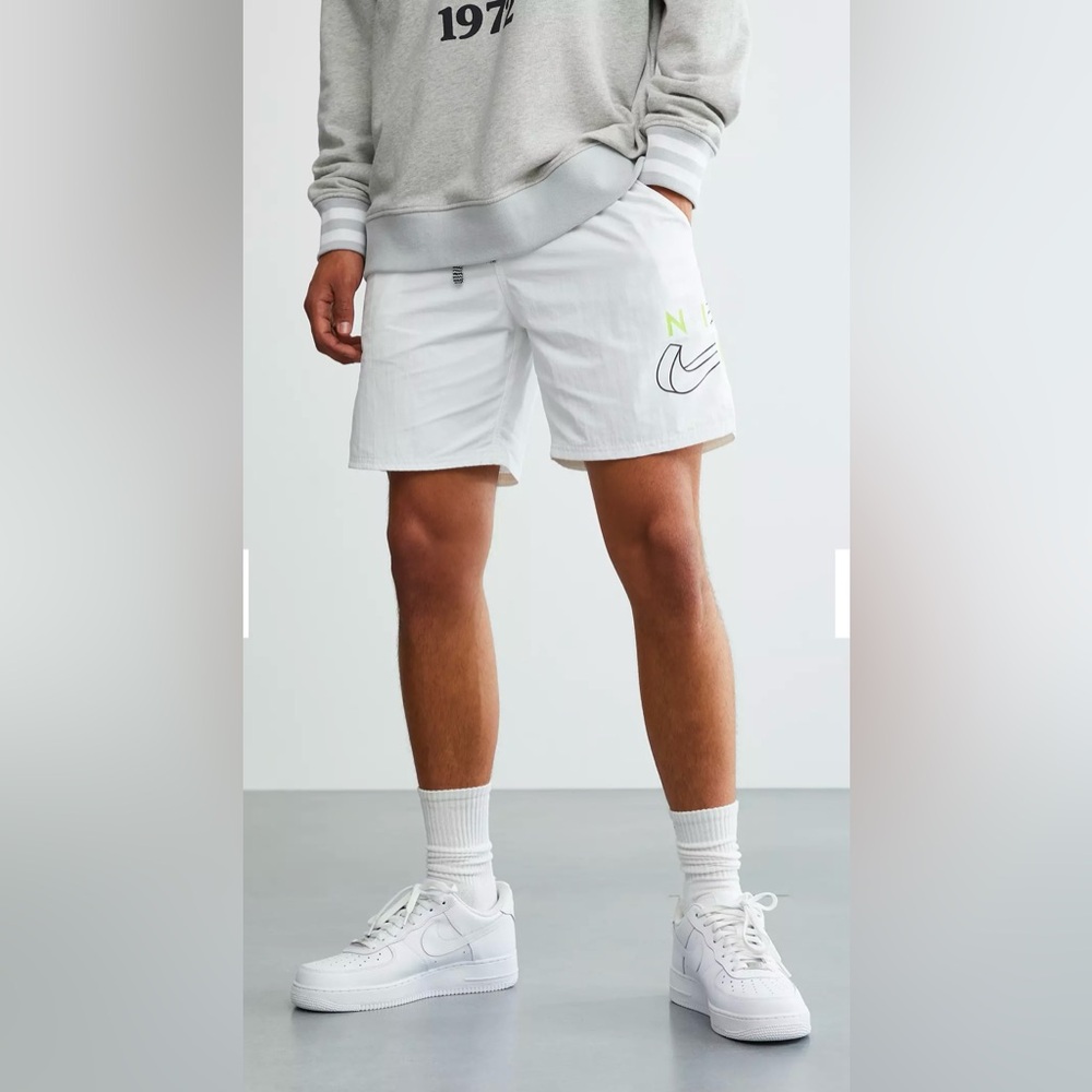 Nike Split‎ Logo Icon 7 JDI Fade Volley Shorts White Sz XXL Summer Sporty Preppy - Picture 15 of 15
